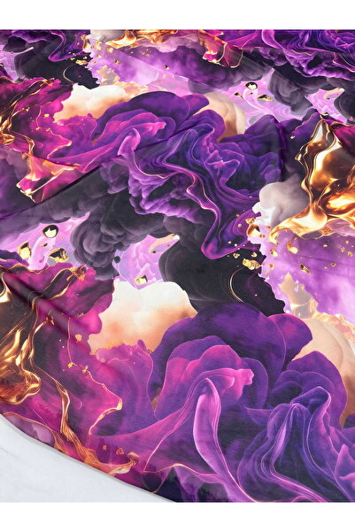 ipekkumaş قماش شيفون منقوش للفساتين والتنانير والقمصان والشالات، منتجنا يُباع بالقطعة الواحدة، 1 متر