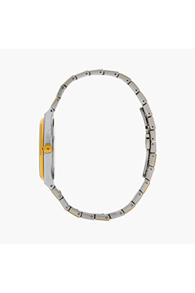 Omax Men's Gold and Silver Analog Wrist Watch 00ACB105N008