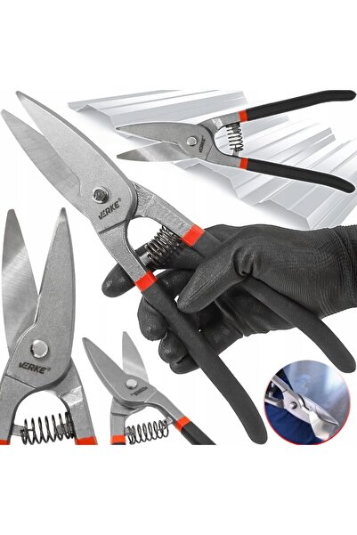 VERKE Foarfeca pentru taiat tabla, otel, cupru, inox, 30 cm,