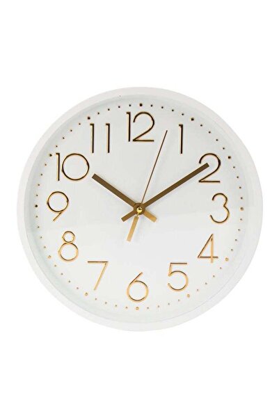 SUPPLIER Wall Clock White & Gold | Silent Quartz Movement | Modern Minimalist Design