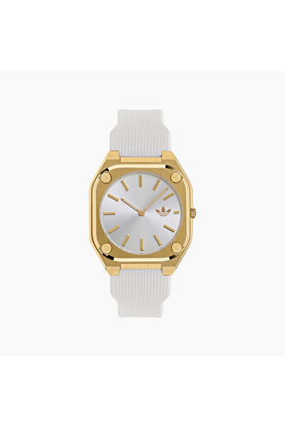 adidas White Analog Silicone Watch | AOFH24003 | 39 MM
