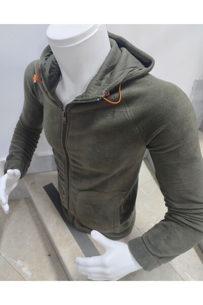 FBI Zipped Hooded Khaki Fleece