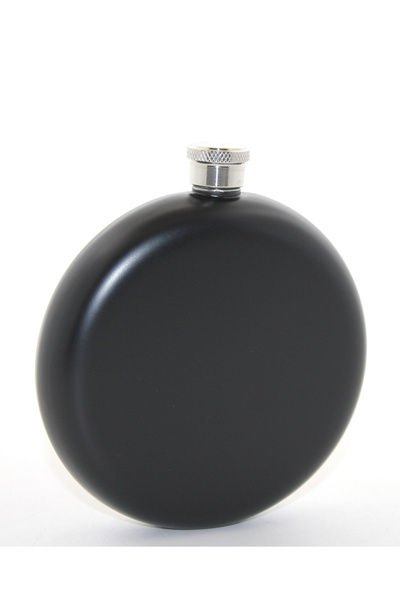 Acousticworld Stainless Steel Round 8 oz Single Flask Black Color