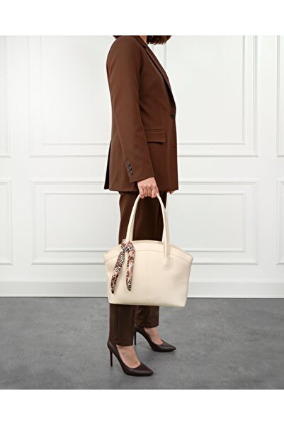 HONEY BAG Rui̇ Scarf Double Handle Shopper Women's Hand and Shoulder Bag (the Scarf May Vary in Appearance.)