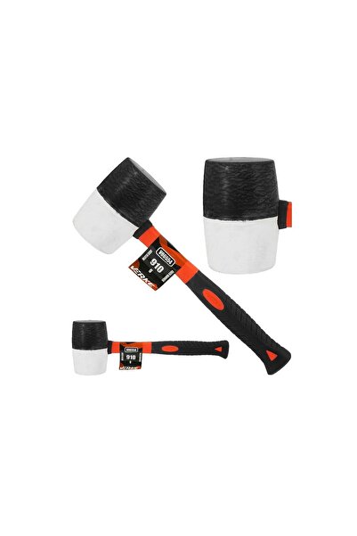 VERKE Ciocan din cauciuc cu maner din fibra de sticla, cap rotund 910 g,