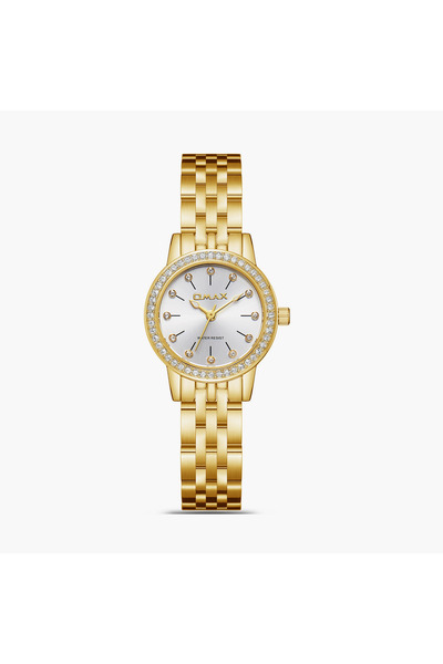 Omax Women's 26MM Gold Analog Metal Strap Watch | SQ-BS006G31S