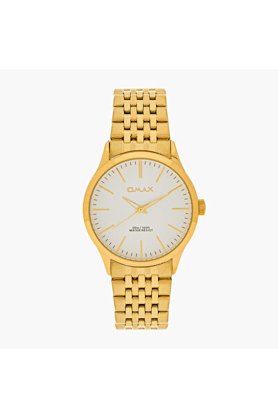 Omax Men's Gold Analog Wrist Watch 00ACB101Q008