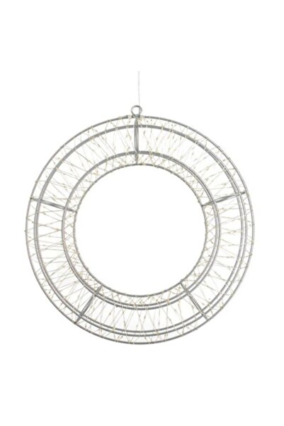 AB HOMES Coroană LED metalică, 400 LED-uri alb cald, 30×6 cm, efect flash, in...