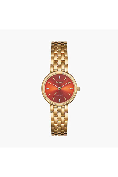 Omax Women's 28MM Gold Analog Metal Strap Watch | UT-DS006G81I