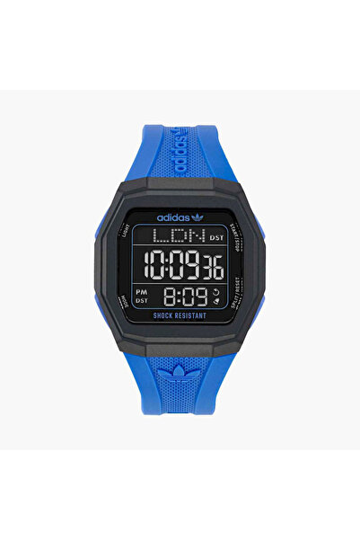adidas Blue Digital Plastic Strap Watch | AOST24565