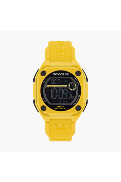 adidas Men's Yellow Analog/Digital Silicone Strap Watch - AOST23060 | 45 MM