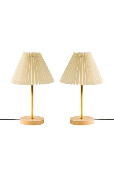 HOMİNG 2-Piece Umbrella Lampshade Lotus Gold 242365
