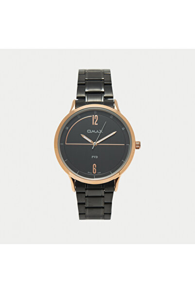Omax Men's Black Stainless Steel Strap Analog Wristwatch - 00ASL003U032 | 42 MM