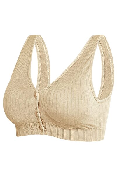 RUBIK Nursing Bra, Front Button Closure Breast Feeding Maternity Seamless Smooth Pregnancy Sleeping Bra