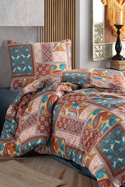 LADYNİL Set de lenjerie de pat pentru bumbac 100% persoane cu cearșaf elastic Patchwork