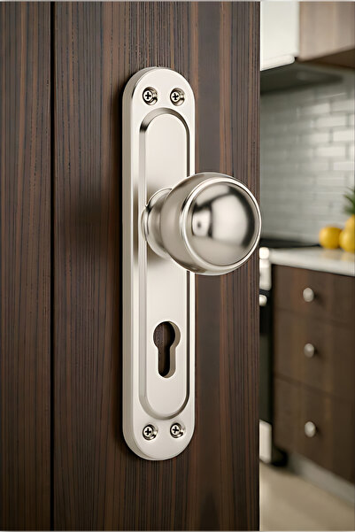 MH MiniHediye Kumru Mirrored Niken Door Knob Knob Handle Metal Knob - Door Handle - 2 Years