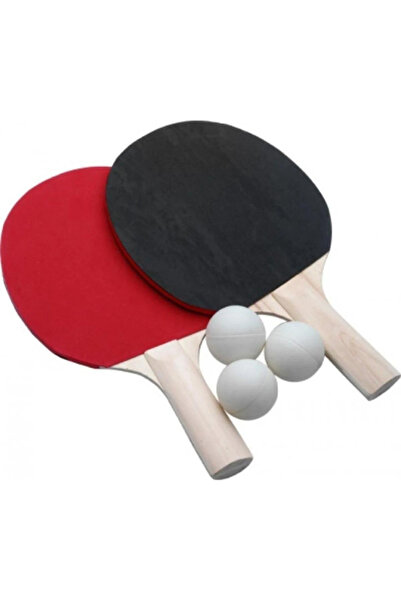 Hubstein Advance Table Tennis Set - 2 Table Tennis Rackets + 3 Pompom Balls
