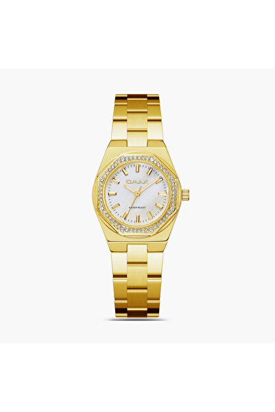 Omax Women's 28MM Gold Analog Metal Strap Watch | SQ-BS008G31I