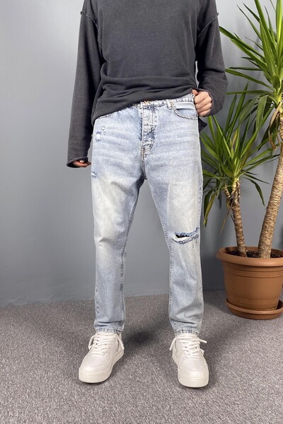 Alışveriş Sokağı Blugi rupti Ice Blue Jean - Blugi
