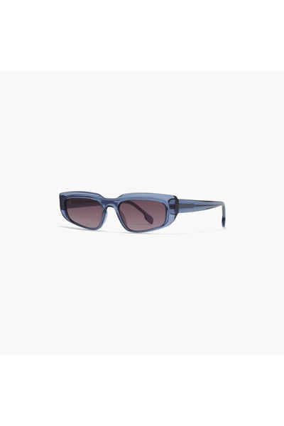 BlackOut Cerulean 52 MM Grey Rectangle Sunglasses | sw40207-bla-000351-0207-52