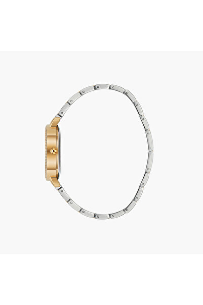 Omax Women's 31MM Dual Tone Analog Metal Strap Watch | UT-CS002GFIS