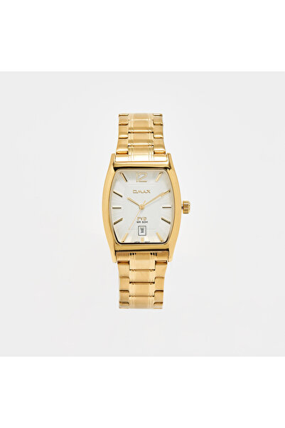 Omax Men's Gold Stainless Steel Strap Analog Wristwatch - 00CFD027Q008 | 42 MM
