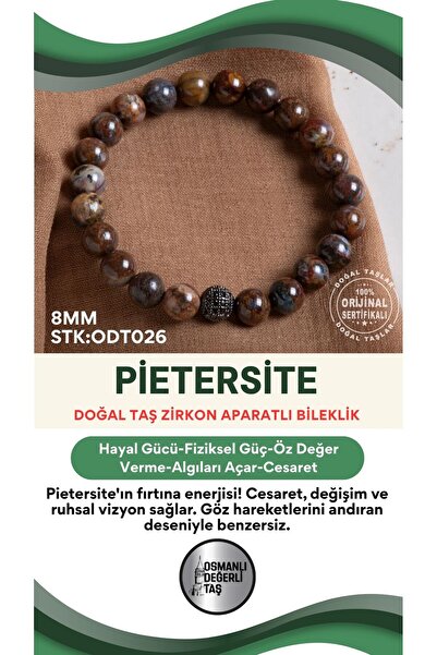 OSMANLI DEĞERLİ TAŞ سوار من الحجر الطبيعي المعتمد من بيترسايت مع جهاز زركون O...