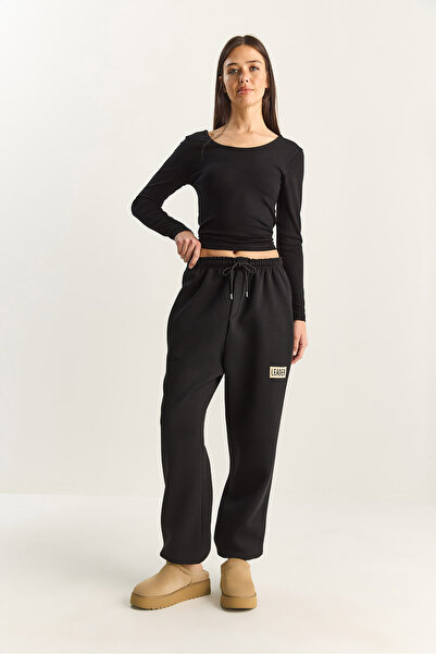 Bianco Lucci Γυναικείο Basic Jogger Relaxed Fleece Φούτερ 60283860