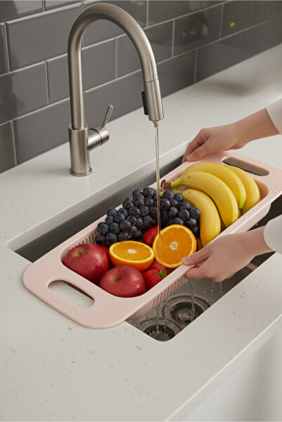 Orvila Sliding Expandable Strainer Adjustable Fruit Vegetable Washing Basket