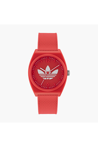 adidas ساعة يد تناظرية حمراء بسوار سيليكون - AOST23051 | 38 مم