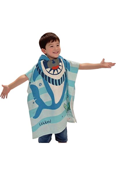 Generic منشفة شاطئ للأطفال مزودة بغطاء للرأس