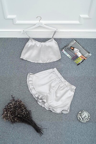 FOR YOU MODA 2-teiliges graues Sportshorts-Set