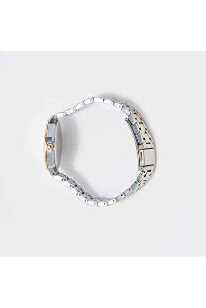 Omax Women's Silver & Gold Stainless Steel Strap Analog Wristwatch - 00OYY008N001