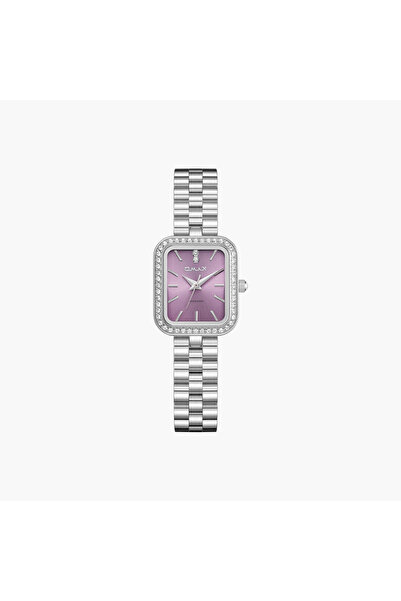 Omax ساعة نسائية بقرص مستطيل