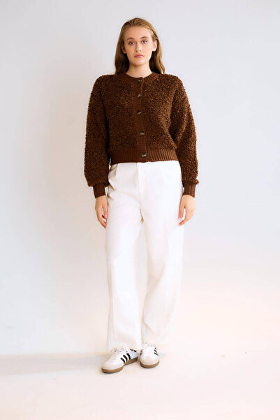 Robin Crop Buklet Knitwear Cardigan