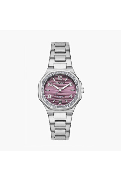 Omax Women's 42MM Silver Analog Metal Strap Watch | 00BFD006V01C