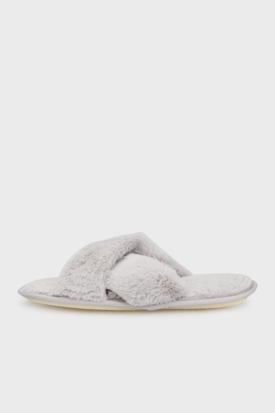 Lela М'які та м'які тапочки з перехресним плюшем, упаковка з 2 штуками ТАПОЧКИ 6722001S2