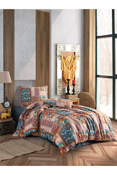 LADYNİL Set de lenjerie de pat pentru bumbac 100% persoane cu cearșaf elastic Patchwork