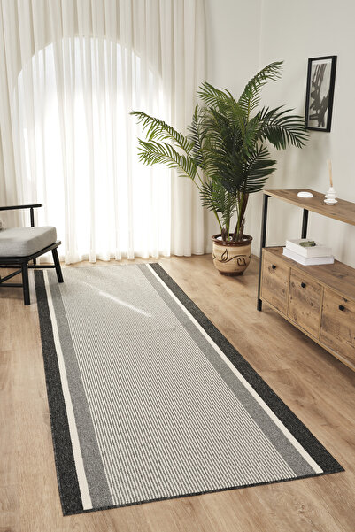 Konfor Halı Mono MN04 Gri Hav Toz Vermez Salon Mutfak Koridor Oturma Odası Yo...