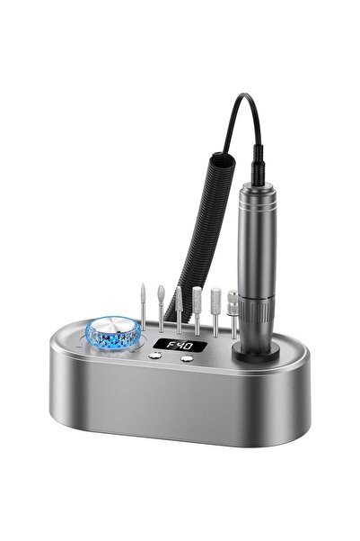 Elindor Mașină de găurit electrică avansată pentru unghii, 40000 RPM, 7 capet...