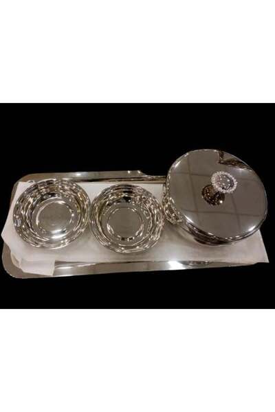 Alsaif Home Complete Silver Rectangular Dates Set