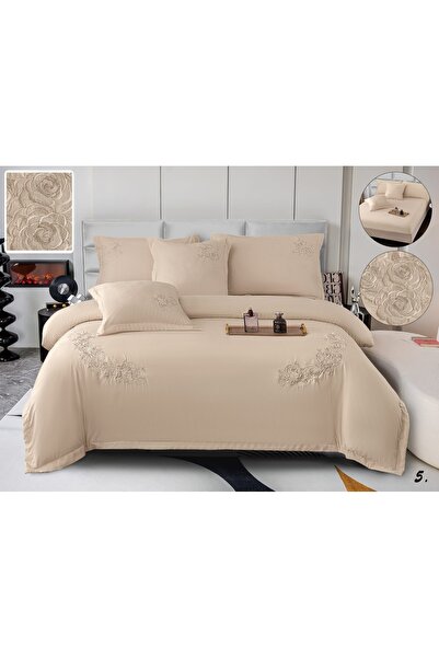 Casa de Vis Double bed linen set, satin cotton, 180 x 200 cm, 6 pieces, with elastic, plain, Casa de Vis, CB-8