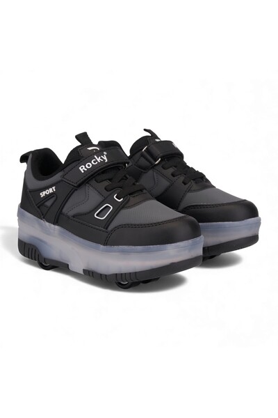 VARDEM OYUNCAK Children's Roller Skate Sneakers with Light-Up Wheels & Comfortable Roller Skate Skateboard Shoes with 4 Wheels