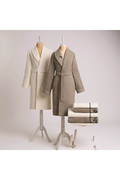 Özdilek Ditsy Garden Family Set – 6 Piece Double Bathrobe Set, Soft and Water-Absorbent Dowry Set