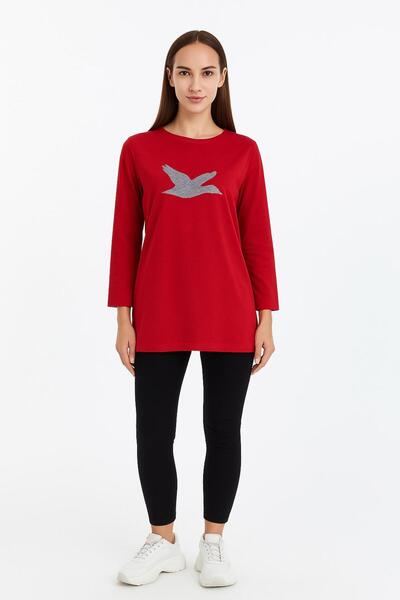 CNR TEKSTİL Bird Printed Tunic