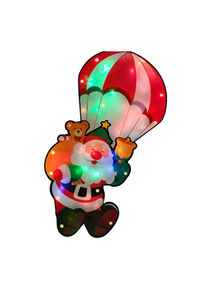 Optim Solution Christmas Window Decoration 42x20cm Santa Claus with Parachute LED (Wholesale)