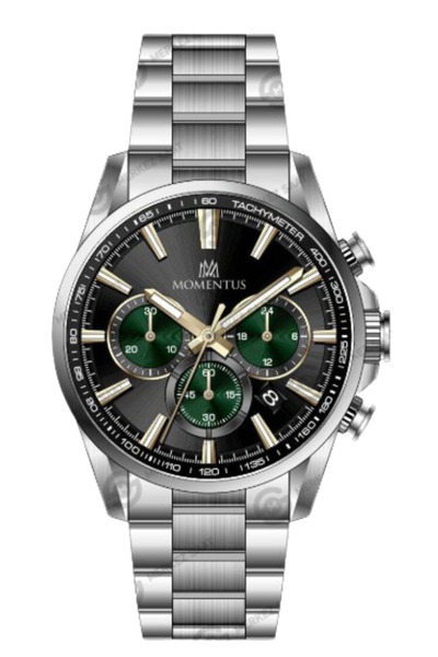 Momentus Silver Steel Band Men's Wristwatch Sc370S-04Sg