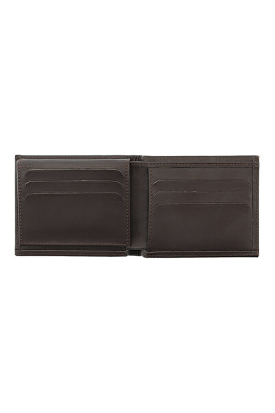 Kiğılı Plain Men's Leather Wallet with Card Holder Compartment