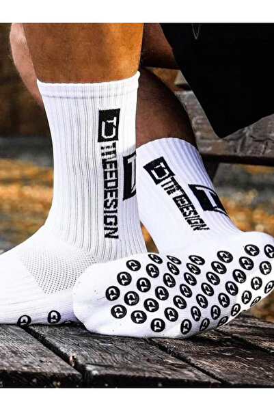 Shuttle Park Special Series White Anti-Slip Silicone Towel Sole Design Comfortable Stitch-Free Match Pro Football Athlete Socks