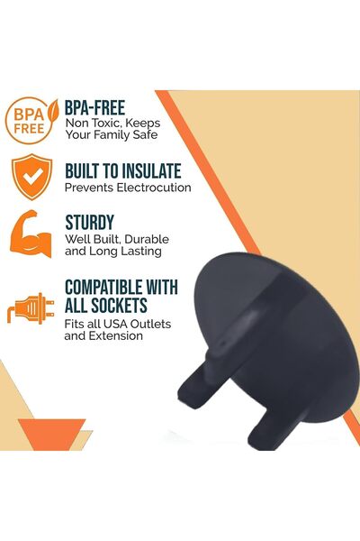 Generic 25-Pack UK Plug Socket Covers - Child Safety ABS Reusable